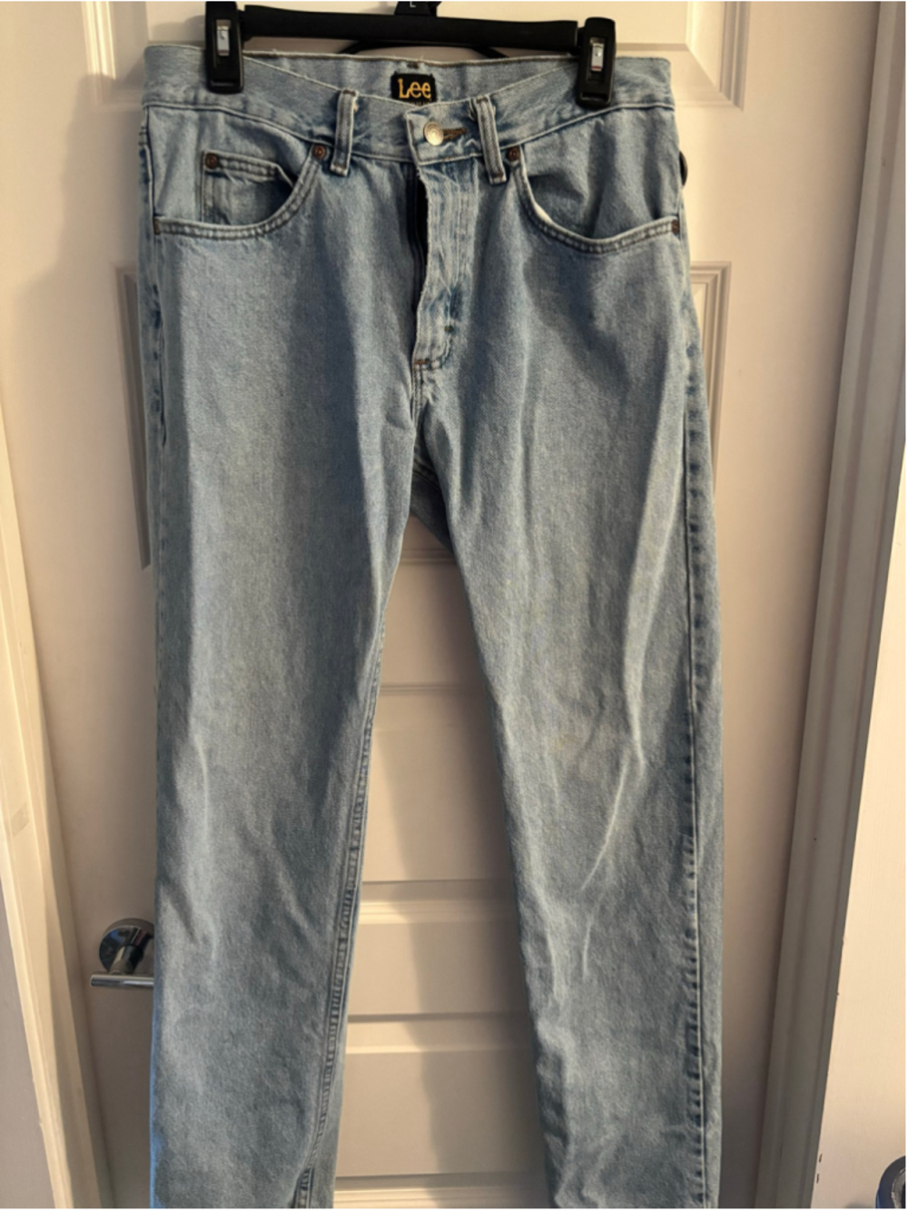 Vintage 2004 Lee Regular Fit Light Wash "Dad" Jeans 32 x 34 Heavyweight